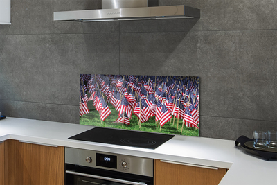 Kitchen Splashback United States flags