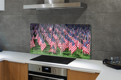 Kitchen Splashback United States flags