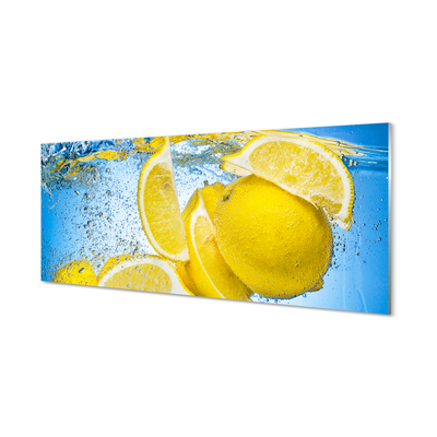 Kitchen Splashback Lemon in water