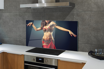 Kitchen Splashback woman dancing