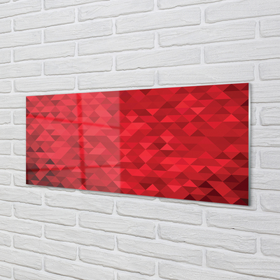 Kitchen Splashback Triangles red pattern