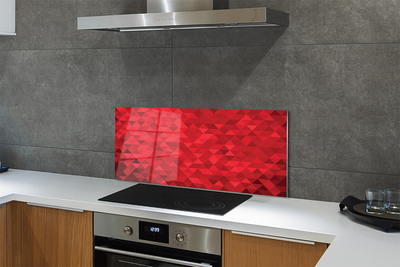 Kitchen Splashback Triangles red pattern