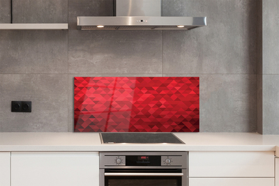 Kitchen Splashback Triangles red pattern