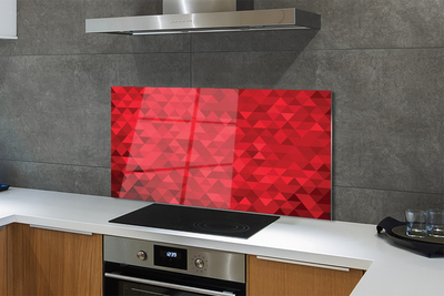 Kitchen Splashback Triangles red pattern