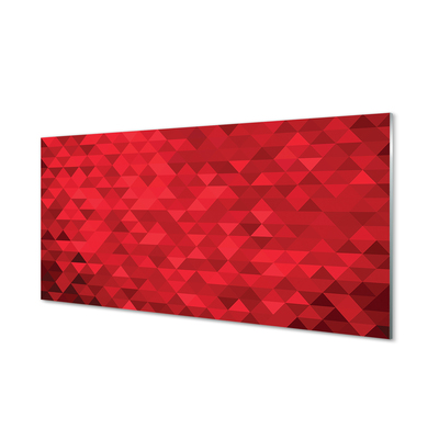 Kitchen Splashback Triangles red pattern