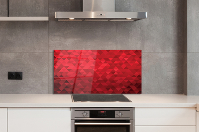 Kitchen Splashback Triangles red pattern