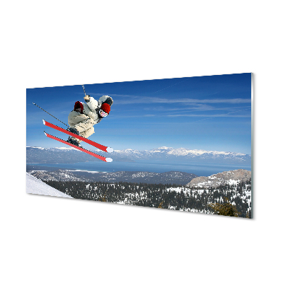 Kitchen Splashback mountain-skiers