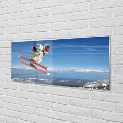 Kitchen Splashback mountain-skiers