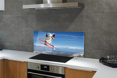 Kitchen Splashback mountain-skiers