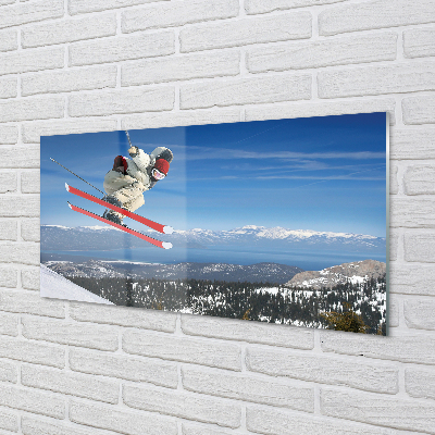 Kitchen Splashback mountain-skiers