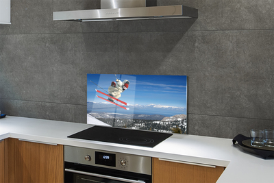 Kitchen Splashback mountain-skiers