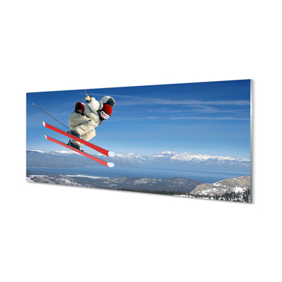 Kitchen Splashback mountain-skiers