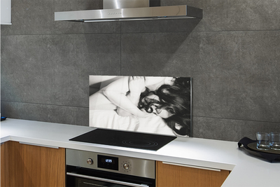 Kitchen Splashback Sleeping Woman