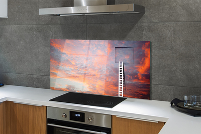 Kitchen Splashback Sunset sky Ladder