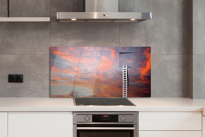 Kitchen Splashback Sunset sky Ladder