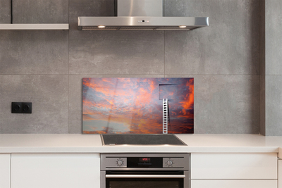 Kitchen Splashback Sunset sky Ladder