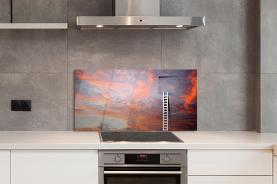 Kitchen Splashback Sunset sky Ladder