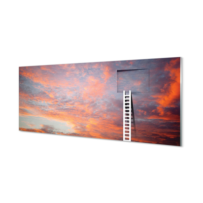 Kitchen Splashback Sunset sky Ladder