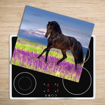 Worktop saver Horse lavender field