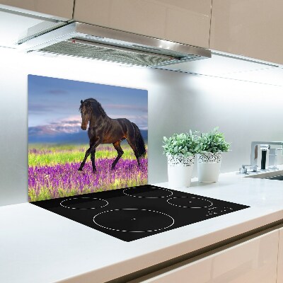 Worktop saver Horse lavender field