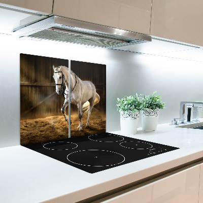 Worktop saver White horse in the stable