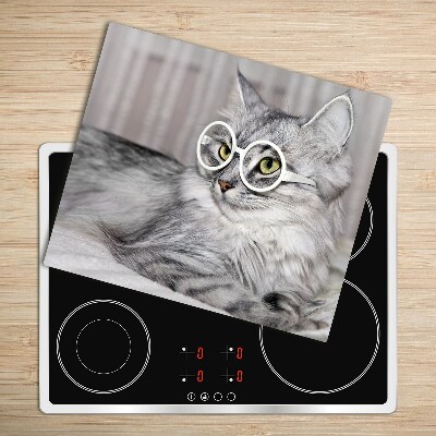 Worktop saver Cat with glasses