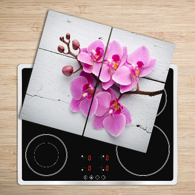 Worktop saver Orchid on wood