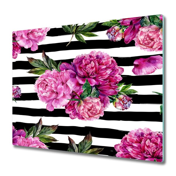 Worktop saver Pink peonies