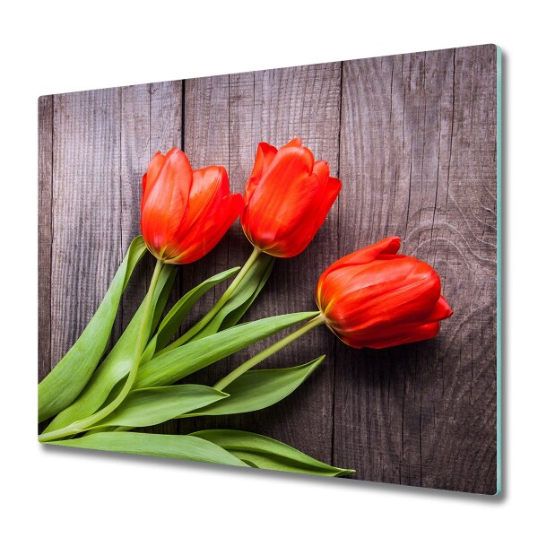 Worktop saver Red tulips