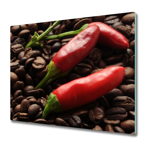 Worktop saver Chillies and coffee