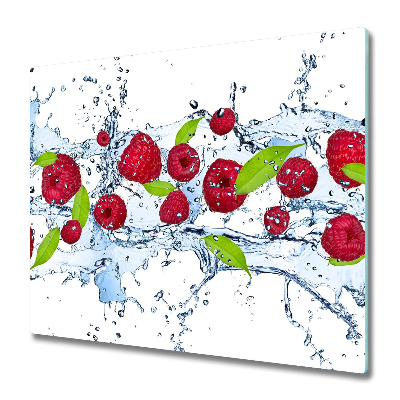 Worktop saver Raspberries and water