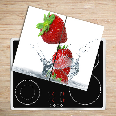 Worktop saver Strawberries and water