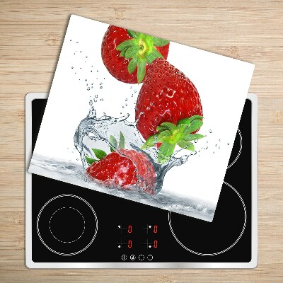 Worktop saver Strawberries and water