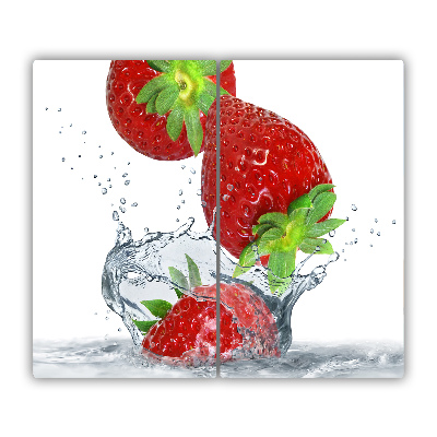 Worktop saver Strawberries and water