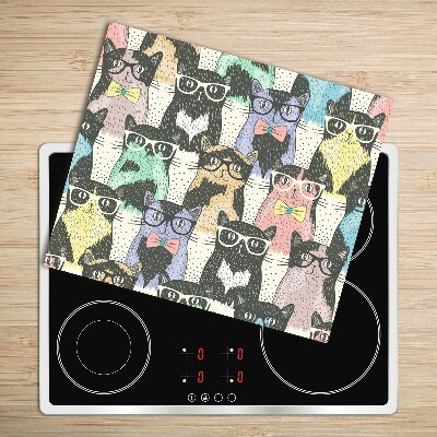 Worktop saver Cats with glasses