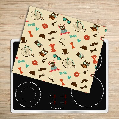 Worktop saver Hipster owls