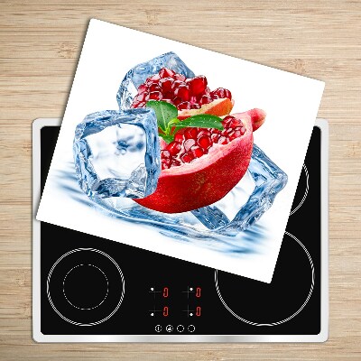 Chopping board Pomegranate with ice