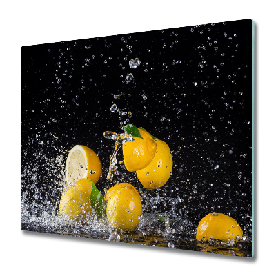 Chopping board Lemons and water