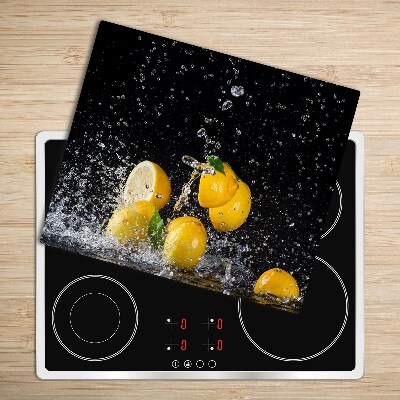 Chopping board Lemons and water