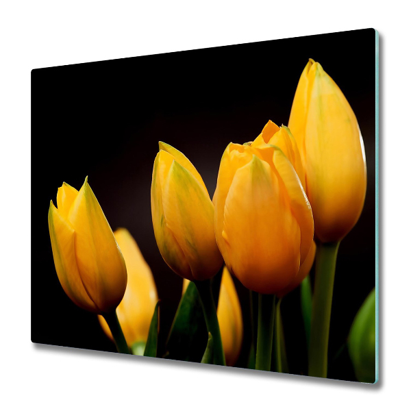 Chopping board Yellow tulips