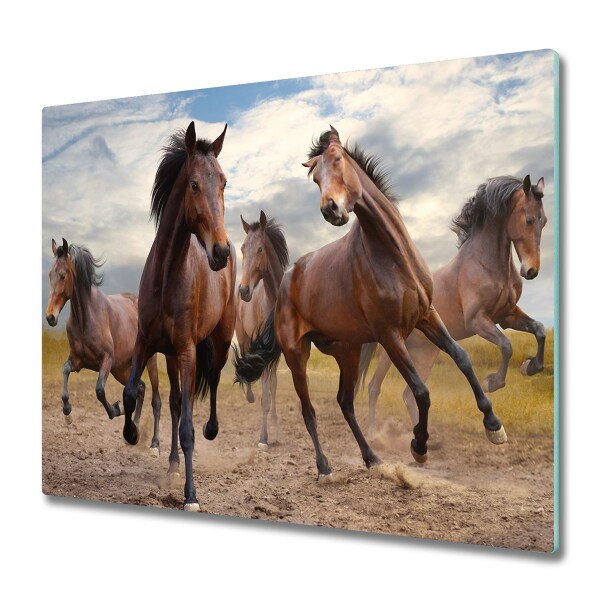 Chopping board Five horses