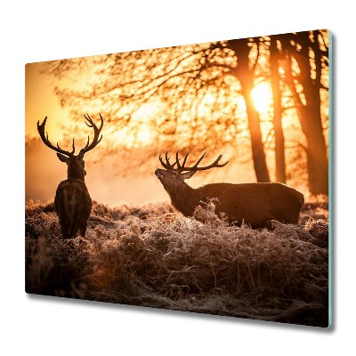 Chopping board Deer sunrise