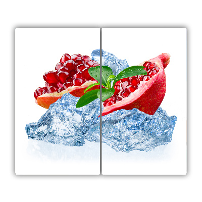 Chopping board Pomegranate with ice