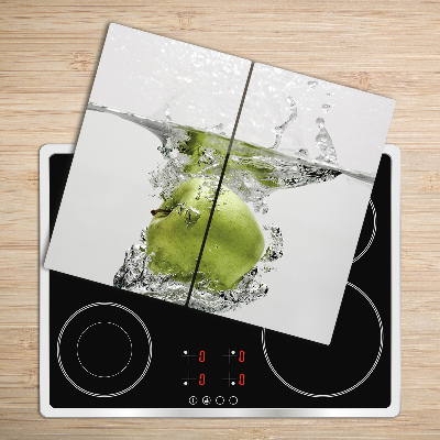 Chopping board Apple under water