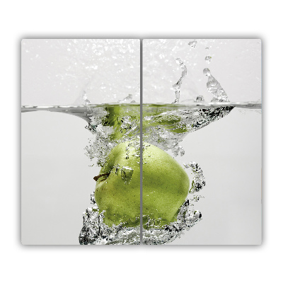 Chopping board Apple under water