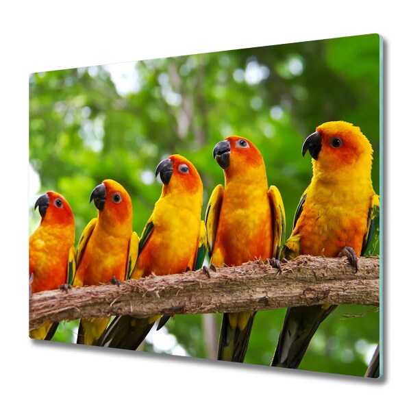 Chopping board Parrots branch