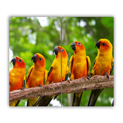 Chopping board Parrots branch