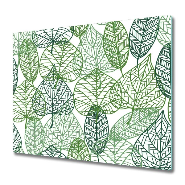 Chopping board Green leaf pattern