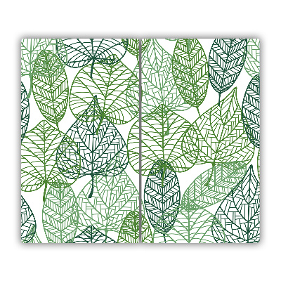 Chopping board Green leaf pattern