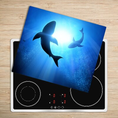 Chopping board Two sharks